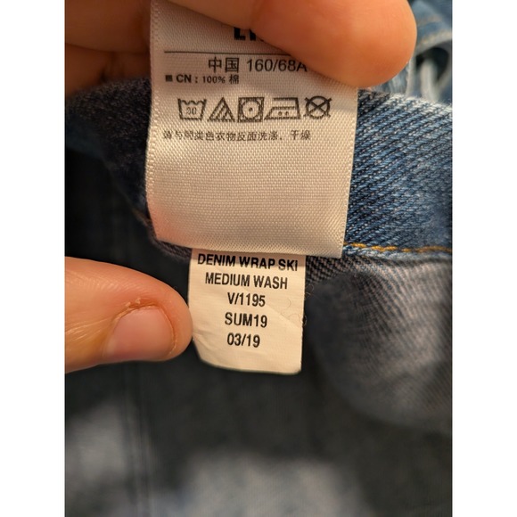 Gap denim wrap skirt midi length size XS 100% cotton - Picture 5 of 6